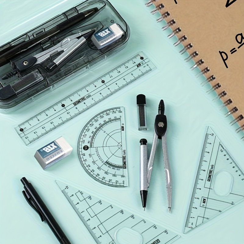 Compass and Ruler Set, Geometr - Math Geometry Set With Compass 评论和价格