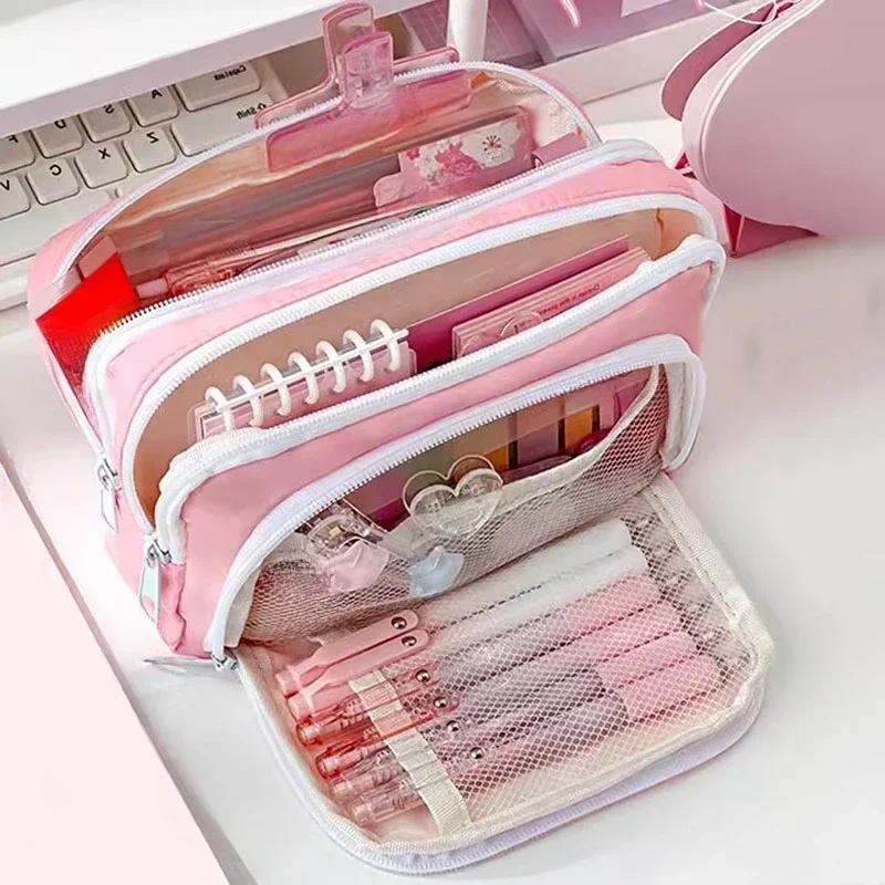 Portable Large Capacity Aesthe - Aesthetic Large Pencil Case Pouch 评论和价格