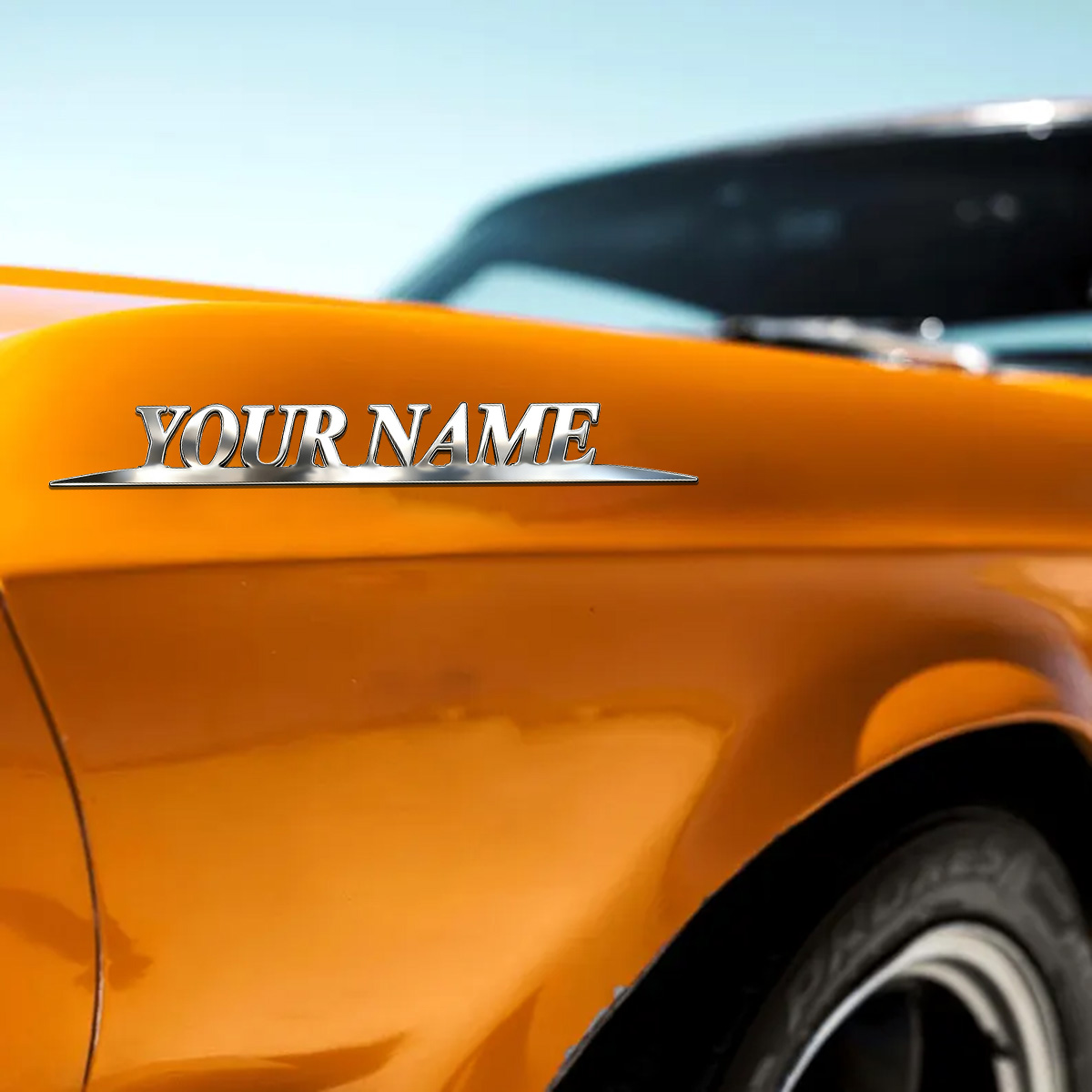 Metal Trendy YOUR NAME Sticker - School Supplies 评论和价格