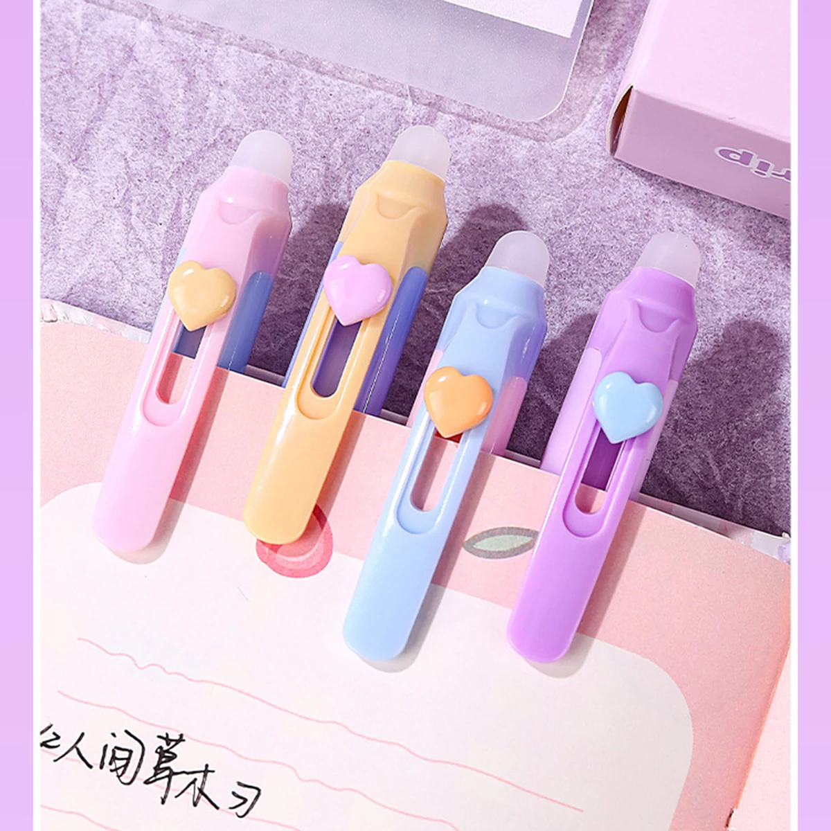12Pcs Posture Correction Erasa - Retractable Eraser Pen Click 评论和价格