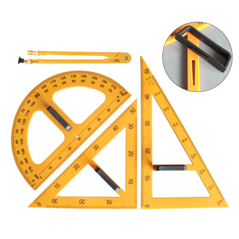 Durable Large Triangular Ruler - Math Geometry Set With Compass 评论和价格